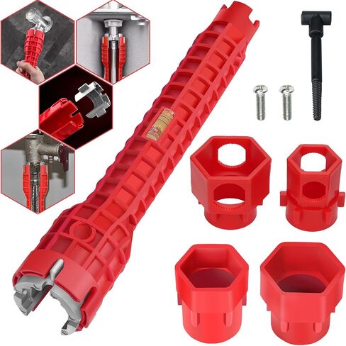 14 in 1 Faucet and Sink Wrench - Plumbing Wrench Installer, Multifunctional Sink Wrench for Pipes Wrench under Bathrooms, Toilets, Kitchens, Sinks in Saudi Arabia