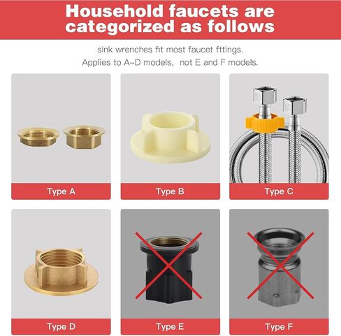 14 in 1 Faucet and Sink Wrench - Plumbing Wrench Installer, Multifunctional Sink Wrench for Pipes Wrench under Bathrooms, Toilets, Kitchens, Sinks in Saudi Arabia