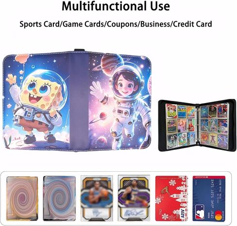 900 Pocket Card Binder, Trading Card Holder Album with 50 Removable Sleeves, Double Sided Pockets Card Holder for Pokemon & Standard Size Cards in Saudi Arabia