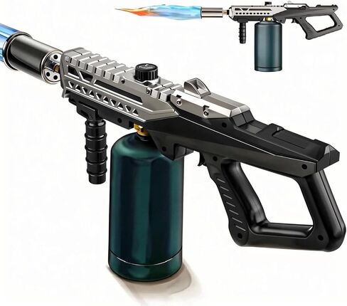 Powerful Propane Cooking Torch, Adjustable Flamethrower Torch Lighter, Blow Torch Propane for BBQ, Searing Steak, Camping & Charcoal Torch Lighter in Saudi Arabia