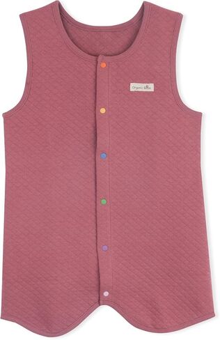 OrganicBoom 100% Certified Organic Cotton Smile Baby Sleeping Quilted Jacquard Vest Soft Wearable Blanket in Saudi Arabia