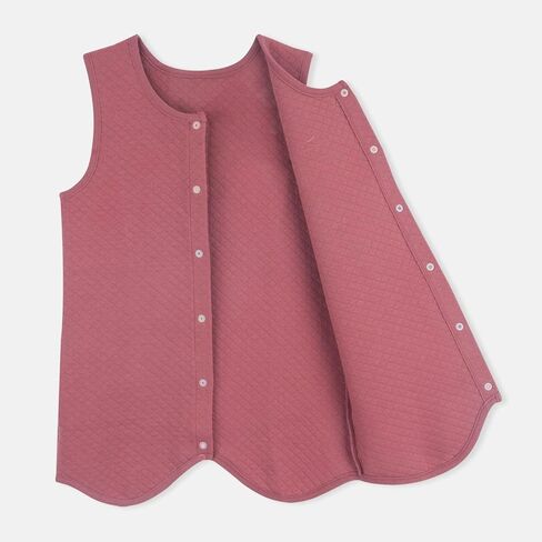 OrganicBoom 100% Certified Organic Cotton Smile Baby Sleeping Quilted Jacquard Vest Soft Wearable Blanket in Saudi Arabia