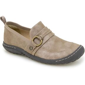 JBU Women's Phoebe Slip On Fashion Comfort Loafer Flat, Brown, 10