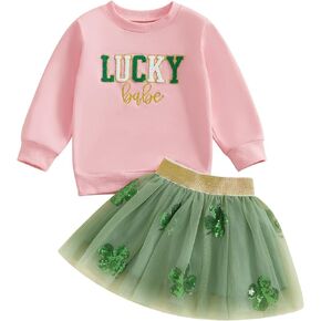 Toddler Christmas Dress Baby Girl Christmas Outfit Long Sleeve Gingerbread Sweatshirt Tulle Skirt Set