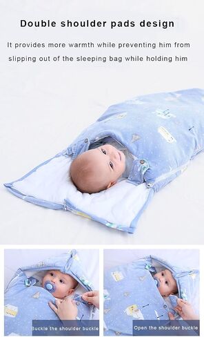 Baby Swaddle Blanket Stroller Wrap for Newborn Boy or Girl 0-8 Months,Extra Soft Plush Exterior and 100% Cotton Interior Keep Baby Snug & Cozy in Saudi Arabia