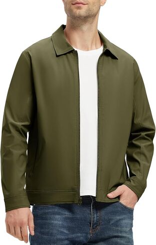 Rdruko Men's Lightweight Jackets Windbreaker Light Bomber Jacket Golf Jackets For Men Casual Work Coat in Kuwait