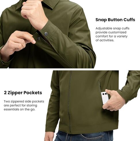 Rdruko Men's Lightweight Jackets Windbreaker Light Bomber Jacket Golf Jackets For Men Casual Work Coat in Kuwait