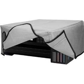 kwmobile Dust Cover Compatible with Epson EcoTank ET-2850 / EcoTank ET-2856 - Printer Case - Fabric Protector Cover - Light Grey