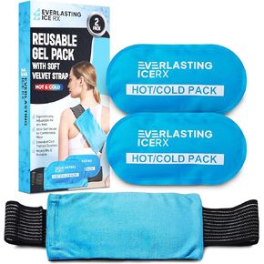 Reusable Hot and Cold Gel Ice Pack Wrap (2 Pack) - Hot and Cold Therapy Solution for Injuries - Adjustable & Flexible for Knees, Back, Shoulders, Arms, and Legs - Ice Packs for Injuries Reusable