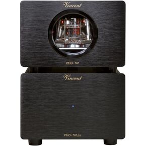 Vincent PHO 701 Phono Preamplifier MM/MC w/Outboard Power Supply Black