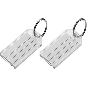 Lucky Line Extra Strength Key Tag with Split Ring; Clear, 2 Pack (20402)