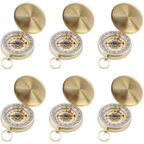 SHENQIDZ 6 Pack Camping Survival Compass,Pocket Compass for Kids,Compass for Hiking or Camping