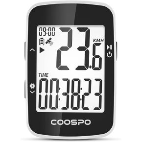 COOSPO GPS Bike Computer BC26, Wireless Cycling Computer with Automatic Backlight, GPS Bicycle Speedometer Odometer with Waterproof and 25H Long Battery, Support Bluetooth Sync with Strava