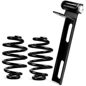 Black Solo Seat Springs 3" for Harley & Custom Satin Black Barrel Springs