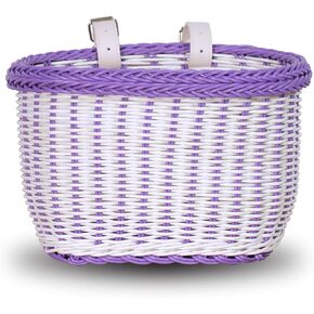 EIRONA Bicycle Basket for 12-18 Inch Girls Bike, Front Handlebar Storage Basket for Girls, Water Resistant Basket, Bicycle Accessories