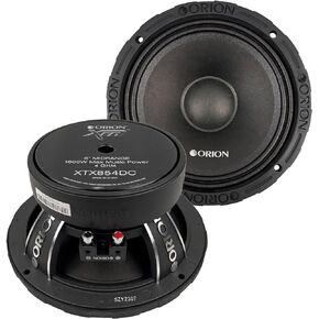 Orion XTR XTX854DC High Efficiency 8" Mid-Range Dust Cap Loudspeakers, 1600W Max Power, 400W RMS, 4 Ohm, 2" Voice Coil - Pro Car Audio Stereo, Midrange Speakers (Pair)
