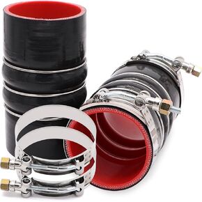 45 Degree Elbow 3 to 3.5 inch Coupler Hose,ID 3 to 3-1/2 inch （76-89MM） Length 4″（102mm),4-Ply Reinforced Turbo/Intercooler/Intake Piping Coupler Silicone Hoses,with 2PCS Clamps…