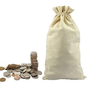 حقيبة Lanyani 3 من القماش للعملات المعدنية مقاس 10 × 17 بوصة لتغيير الودائع البنكية وخيوط سحب العبور، شديدة التحمل