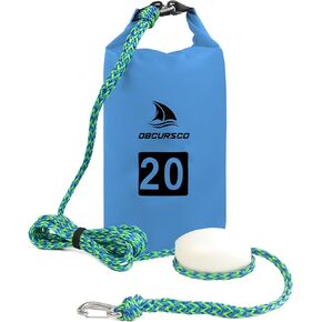 Obcursco 20L Jet Ski Anchor Kit PWC Anchor 2 in 1 Sand Bag Anchor for Float with Adjustable Buoy, PWC Sandbag Anchor for Jetski, Kayak, Seadoo, Paddle Board, Waverunner, Watercraft, and Swim Mat…