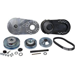 AlveyTech 3/4" Bore Drive Clutch Torque Converter Kit (Comet Series 30 TAV2 Replacement) - Go-Kart Mini Bike Predator 212cc 6.5 Hp Engine, Driven Driver Pulley Shaft 40/41/420 Sprocket Chain 10T Belt