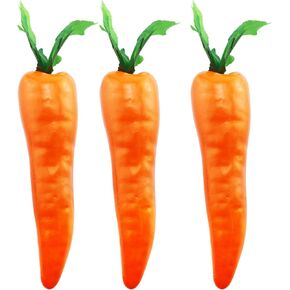 Artificial Carrot 3PCS Simulation Carrots Artificial Vegetables for Party Home Kitchen