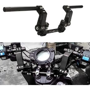 7/8" 22MM Adjustable Motorcycle Handlebars Handle Bar, Detachable Black Steering Hangers Handle Bars System for 125cc Scooter Models 1 Pair