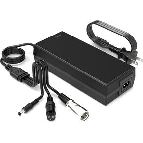54.6V 2A Electric Ebike Charger. 3 Plugs for 48V Battery Charger DC5.5 * 2.5 and 3-pin and 12mm 3-Prong Replacement Charger.Ebike Scooter F1.F2.F5.