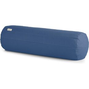 Yoga Bolster Cushion | Certified Organic Cotton Round Yoga Cushion for Support | Buckwheat Hulls Yin Yoga Bolster Pillows with Removable Washable Cover