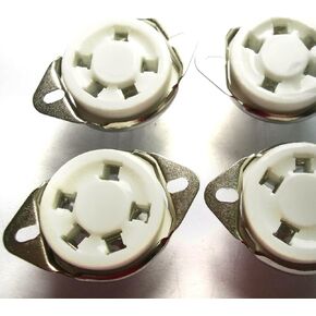 كاري 4 قطعة 5pin أنبوب السيراميك مآخذ ل 807 صمام 5-21 الولايات المتحدة نمط قاعدة الصوت أمبير in Kuwait