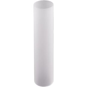 WGVI Hurricane Candle Holder Sleeve, W: 2.5", Ht: 14", Frosted Glass Cylinder Open Both Ends, Chimney Tube Shade, 1 Piece