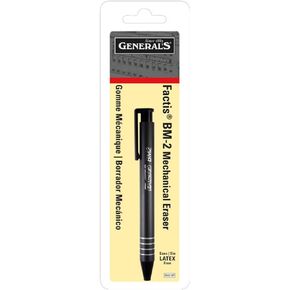 GENERAL PENCIL CO. GPBM2-BP Factis Pen Style Eraser Carded, White