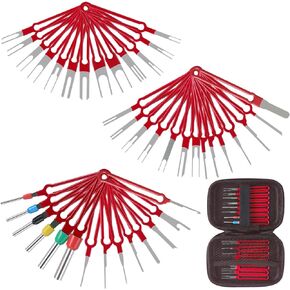 39Pcs Terminal Removal Tool Kit - Upgraded Pin Extractor Tool Terminal Ejector Kit for Cars and Most Connector Terminals, Electrical Wire Connector Pin Removal Tool Kit with Protective Bag