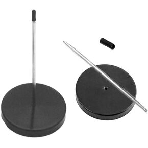 2Pcs Receipt Holder Spike, Black Base Ticket Holder, 5.5inch Receipts Holder, Stainless Steel Ticket Stabber for Restaurant Register Stand