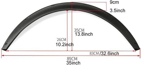 SUPERFASTRACING 4X 845mm 780mm Universal Fender Flares Flexible Durable Polyurethane Auto Car Body Kit Black in Saudi Arabia