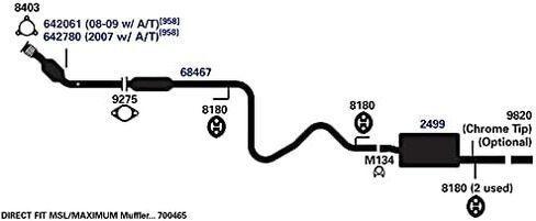 منتجات عادم AP 8403 حشية المحول الحفاز in Kuwait