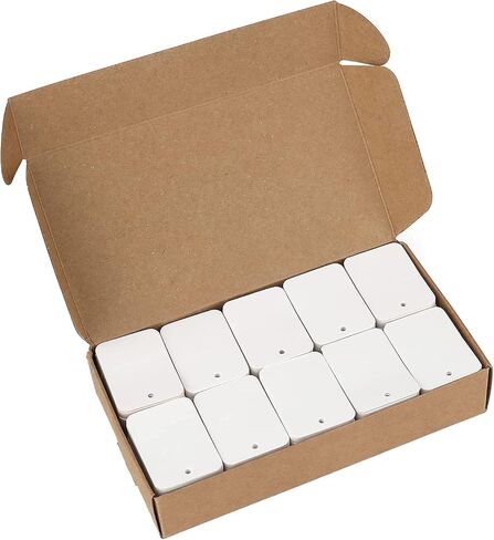 jijAcraft 1000Pcs Price Tags, White Clothing Tag for Retail, Small Kraft Paper Tags for Labeling Price, Size, Number, Writable Price Hangtag for Business Supplies Selling Jewlry, Clothes (1.9" X 1.4") in Saudi Arabia