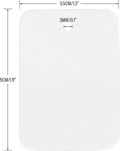 jijAcraft 1000Pcs Price Tags, White Clothing Tag for Retail, Small Kraft Paper Tags for Labeling Price, Size, Number, Writable Price Hangtag for Business Supplies Selling Jewlry, Clothes (1.9" X 1.4") in Saudi Arabia
