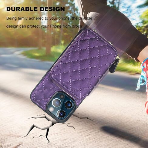Bocasal Crossbody Wallet Case for iPhone 13 Pro Max, RFID Blocking PU Leather Zipper Handbag Purse Flip Cover, Kickstand Folio Case with Card Slots Holder Wrist Strap Lanyard 5G 6.7 Inch (Beige) in Saudi Arabia