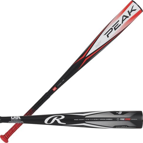 Rawlings | Peak Baseball Bat | USA | -5 / -10 / -11 Drop | 2 5/8" Barrel | 1 Pc. Alloy in Saudi Arabia
