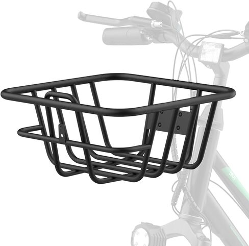 Bike Basket Front,Bike Basket, Strong and Durable, Men's and Women's Bicycle Basket, Rust-Proof, Iron Metal,Load Capacity 10KG,Suitable for HITWAY BK8M Electric Bicycles，Suitable for Commuting in Saudi Arabia