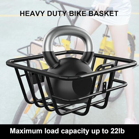 Bike Basket Front,Bike Basket, Strong and Durable, Men's and Women's Bicycle Basket, Rust-Proof, Iron Metal,Load Capacity 10KG,Suitable for HITWAY BK8M Electric Bicycles，Suitable for Commuting in Saudi Arabia
