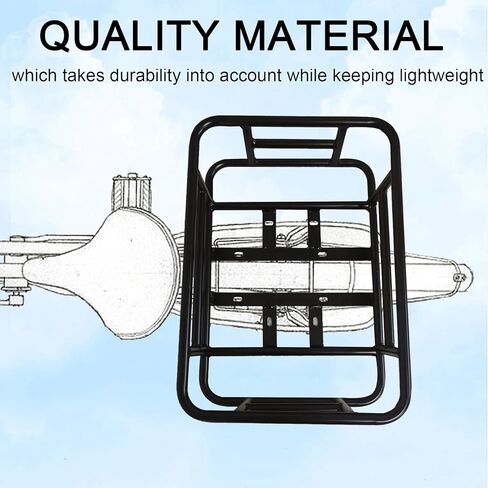 سلة الدراجة الكهربائية الخلفية القابلة للإزالة للبضائع المعدنية ذات سعة كبيرة، يتم تجميع الإطار الأمامي بسرعة، سلة الدراجة المعلقة in Kuwait