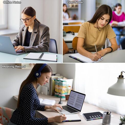 دفاتر ملاحظات جامعية - دفتر ملاحظات 5 موضوعات، دفاتر ملاحظات للمدرسة، 6.2 بوصة × 8.3 بوصة، دفاتر ملاحظات للعمل، دفتر ملاحظات حلزوني مع فواصل جيب، 120 ورقة in Saudi Arabia