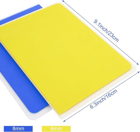 2 Pcs Rebreakable Boards Martial Arts Set, Reusable Rebreakable Punching Board,ABS+EVA,Thick Foam, Taekwondo Karate MMA Ninja Breaking Boards for Training (Yellow,Blue) in Kuwait