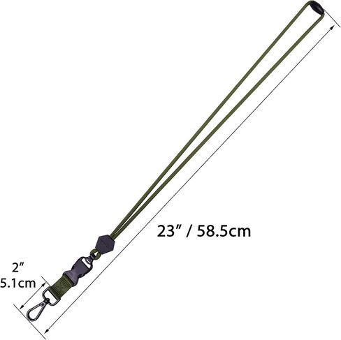 Wisdompro 2 Pack of 21 inch Durable Round Cord Heavy Duty Lanyard with Safety Breakaway Buckle, Detachable Buckle and Metal Hook for Keys, ID Card Badge Holders - Hotpink and Purple in Saudi Arabia