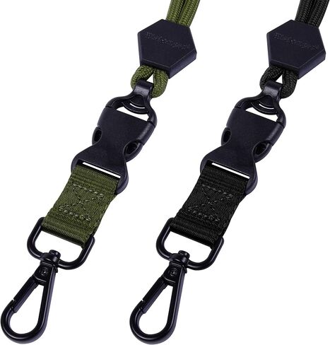 Wisdompro 2 Pack of 21 inch Durable Round Cord Heavy Duty Lanyard with Safety Breakaway Buckle, Detachable Buckle and Metal Hook for Keys, ID Card Badge Holders - Hotpink and Purple in Saudi Arabia