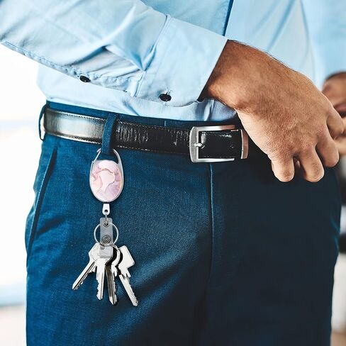 3 Pack Badge Reels Retractable，Double Sided Color Print Pattern Retractable Badge Holders，with Retractable Keychain, Badge Clip and Key Ring，Durable Nylon Retractable Rope in Saudi Arabia