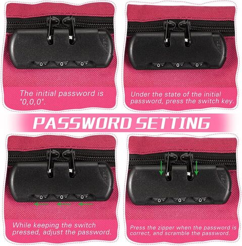 6 Pcs Money Bag with Lock 11 x 5.5 Inches Locking Accessories Pouch Lockable Bag Locking Storage Bag Cash Bag with Lock and Zipper Closure for Storing Coins Checks Documents (Black, Oxford Cloth) in Saudi Arabia