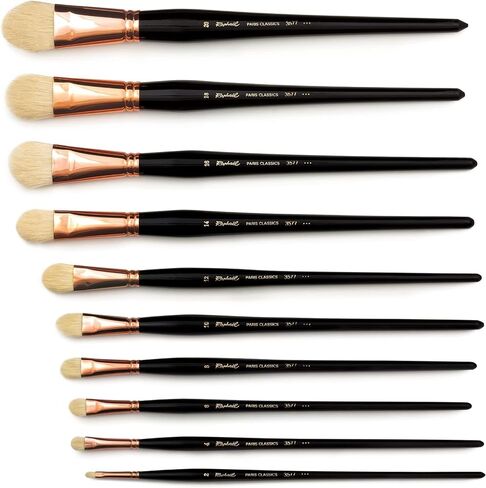 Raphael Paris Classics 3577 Long Handle Brush, Short Filbert, 2, White in Saudi Arabia
