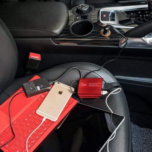 Car Power Inverter,150W Power Inverter for Car, Car Inverter Power Outlet DC 12V to 110V AC Converter Outlet Charger with 2.1A 1A Dual USB Charger for Phone, iPad, Laptop, Camera, Camping, etc in Saudi Arabia